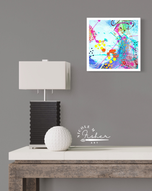 Tropical Splash Original Acrylic Painting - Image 6